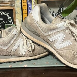 New Balance Cream Athletic Shoes